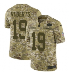 Nike Jets 19 Andre Roberts Camo Mens Stitched NFL Limited 2018 Salute To Service Jersey