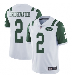 Nike Jets #2 Teddy Bridgewater White Mens Stitched NFL Vapor Untouchable Limited Jersey