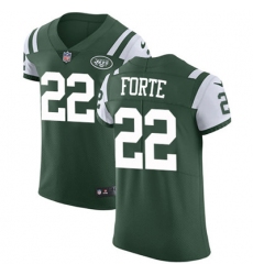 Nike Jets #22 Matt Forte Green Team Color Mens Stitched NFL Vapor Untouchable Elite Jersey