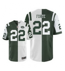 Nike Jets #22 Matt Forte Green White Mens Stitched NFL Elite Split Jersey