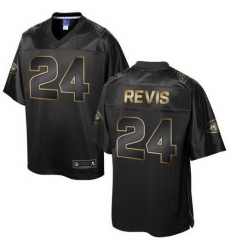 Nike Jets #24 Darrelle Revis Pro Line Black Gold Collection Mens Stitched NFL Game Jersey