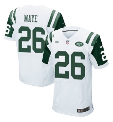 Nike Jets #26 Marcus Maye White Mens Stitched NFL Elite Jersey