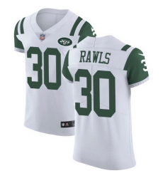 Nike Jets #30 Thomas Rawls White Mens Stitched NFL Vapor Untouchable Elite Jersey