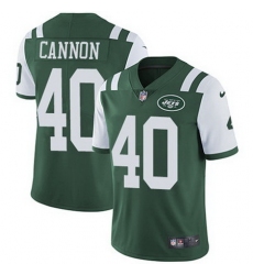 Nike Jets #40 Trenton Cannon Green Team Color Mens Stitched NFL Vapor Untouchable Limited Jersey
