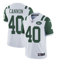 Nike Jets #40 Trenton Cannon White Mens Stitched NFL Vapor Untouchable Limited Jersey