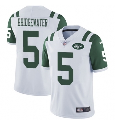 Nike Jets 5 Teddy Bridgewater White Vapor Untouchable Limited Jersey