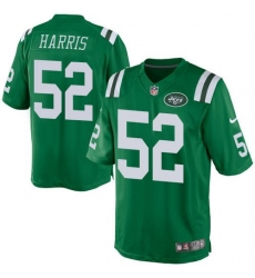 Nike Jets #52 David Harris Green Mens Stitched NFL Elite Rush Jersey