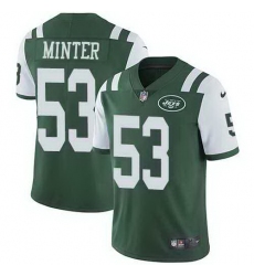 Nike Jets 53 Kevin Minter Green Vapor Untouchable Limited Jersey