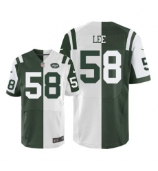 Nike Jets #58 Darron Lee Green White Mens Stitched NFL Elite Split Jersey