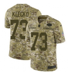Nike Jets #73 Joe Klecko Camo Mens Stitched NFL Limited 2018 Salute To Service Jersey
