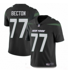 Nike Jets 77 Mekhi Becton Black Alternate Men Stitched NFL Vapor Untouchable Limited Jersey