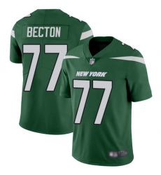 Nike Jets 77 Mekhi Becton Green Team Color Men Stitched NFL Vapor Untouchable Limited Jersey