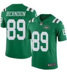 Nike Jets 89 Chris Herndon Green Color Rush Limited Jersey