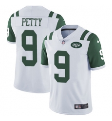 Nike Jets #9 Bryce Petty White Mens Stitched NFL Vapor Untouchable Limited Jersey