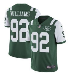 Nike Jets #92 Leonard Williams Green Team Color Mens Stitched NFL Vapor Untouchable Limited Jersey