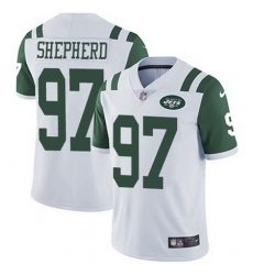Nike Jets #97 Nathan Shepherd White Mens Stitched NFL Vapor Untouchable Limited Jersey