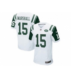 Nike New York Jets 15 Brandon Marshall white Elite NFL Jersey