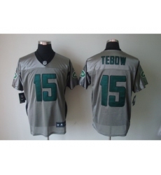 Nike New York Jets 15 Tim Tebow Grey Elite Shadow NFL Jersey