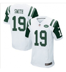Nike New York Jets #19 Devin Smith White Mens Stitched NFL Elite Jersey