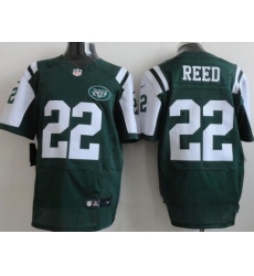Nike New York Jets 22 Ed Reed Green Elite NFL Jersey