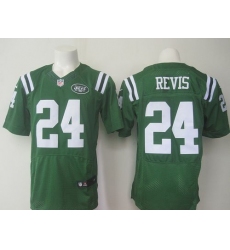 Nike New York Jets #24 Darrelle Revis Green Mens Stitched NFL Elite Rush Jersey