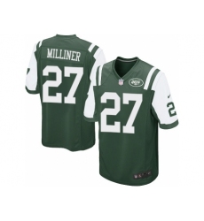 Nike New York Jets 27 Dee Milliner Green Game NFL Jersey