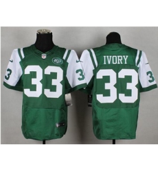 Nike New York Jets #33 Chris Ivory Green Team Color Mens Stitched NFL Elite Jersey