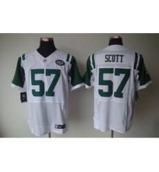Nike New York Jets 57 Bart Scott White Elite NFL Jersey