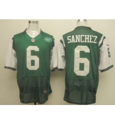 Nike New York Jets 6 Mark Sanchez Green Elite Jeersey