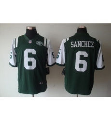 Nike New York Jets 6 Mark Sanchez Green Limited NFL Jersey