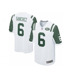 Nike New York Jets 6 Mark Sanchez White Game NFL Jersey