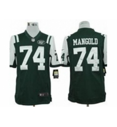Nike New York Jets 74 Nick Mangold Green Limited NFL Jersey