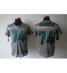 Nike New York Jets 74 Nick Mangold Grey Elite Shadow NFL Jersey