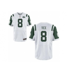Nike New York Jets 8 Michael Vick White Elite NFL Jersey