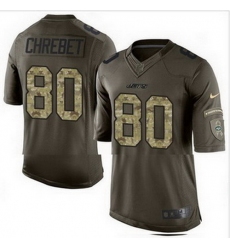 Nike New York Jets #80 Wayne Chrebet Green Mens Stitched NFL Limited Salute to Service Jersey