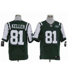 Nike New York Jets 81 Dustin Keller Green Elite NFL Jersey