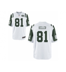 Nike New York Jets 81 Dustin Keller White Game NFL Jersey