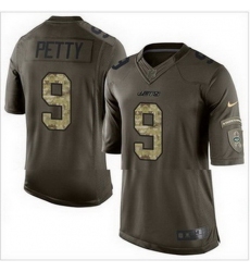 Nike New York Jets #9 Bryce Petty Green Mens Stitched NFL Limited Salute to Service Jersey