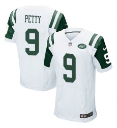 Nike New York Jets #9 Bryce Petty White Men 27s Stitched NFL Elite Jersey