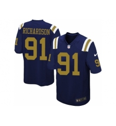 Nike New York Jets 91 Sheldon Richardson Blue Game Alternate NFL Jersey