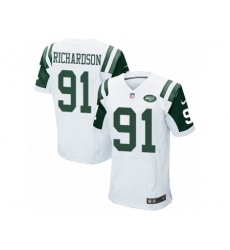 Nike New York Jets 91 Sheldon Richardson White Elite NFL Jersey