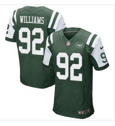 Nike New York Jets #92 Leonard Williams Green Team Color Mens NFL Elite Jersey
