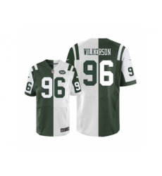 Nike New York Jets 96 Muhammad Wilkerson Green White Elite Split NFL Jersey