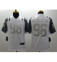 Nike New York Jets 96 Muhammad Wilkerson White Limited Platinum NFL Jersey