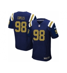 Nike New York Jets 98 Quinton Coples Blue Elite Alternate NFL Jersey