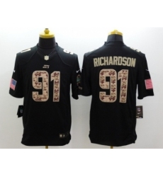 Nike new york jets 91 Sheldon Richardson black Limited Salute to Service NFL Jersey