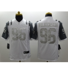 Nike new york jets 96 Muhammad Wilkerson White Game Platinum NFL Jersey