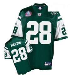 Reebok New York Jets 28 Curtis Martin Green Team Color Hall of Fame 2012 Premier EQT Throwback NFL Jersey