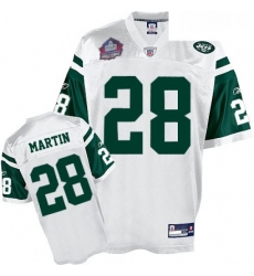 Reebok New York Jets 28 Curtis Martin White Hall of Fame 2012 Authentic Throwback NFL Jersey