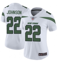 Jets 22 Trumaine Johnson White Womens Stitched Football Vapor Untouchable Limited Jersey